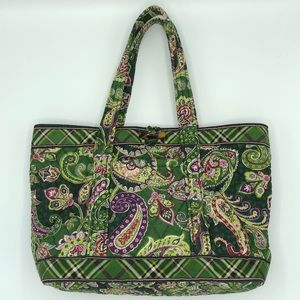 Vera Bradley Chelsea Green Iconic Small Tote